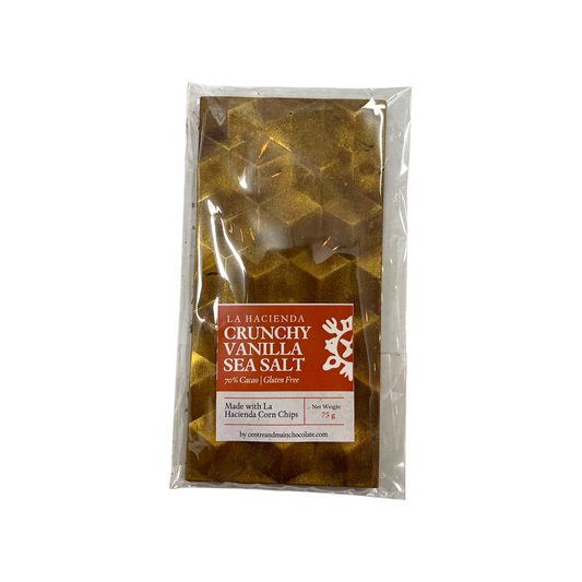 Crunchy Vanilla Sea Salt Chocolate 70% Cacao La Hacienda 75g