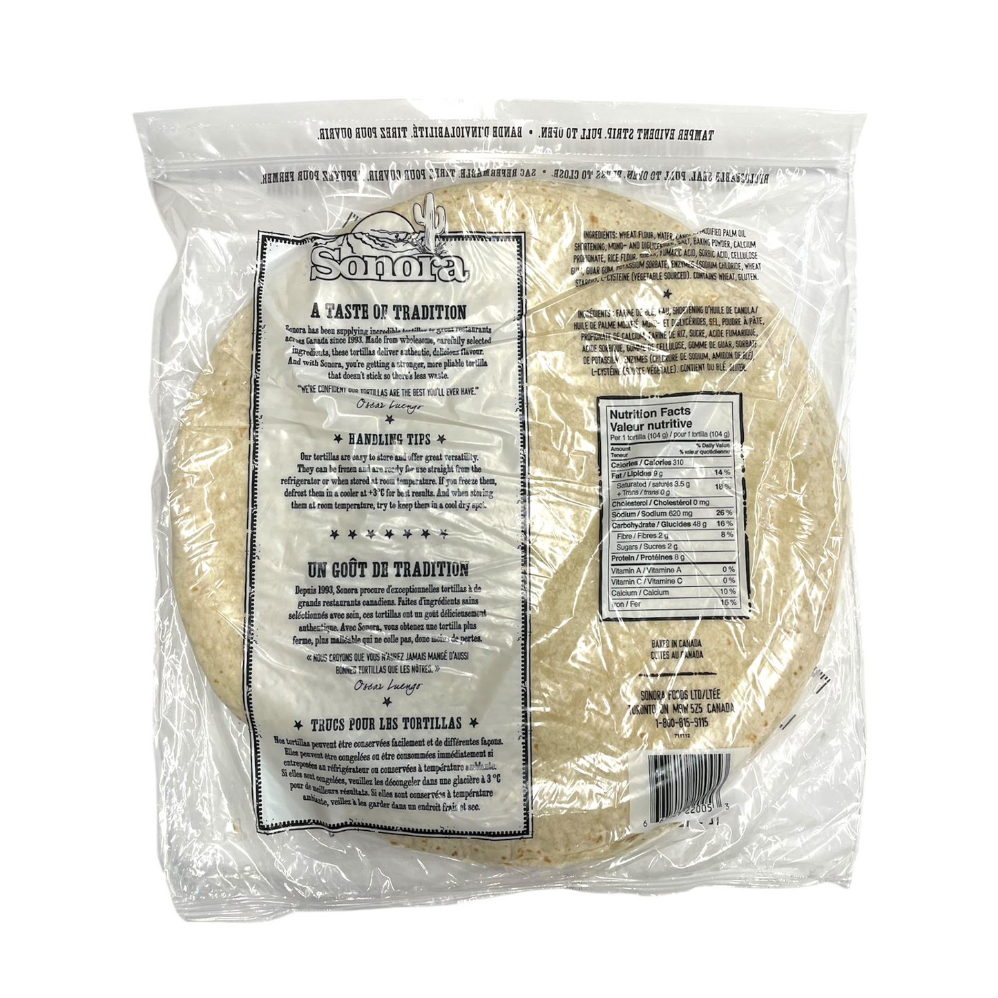Flour tortillas Sonora 12” 1248g