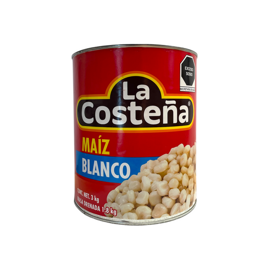 White Hominy Pozole La Costeña Can 1.8kg