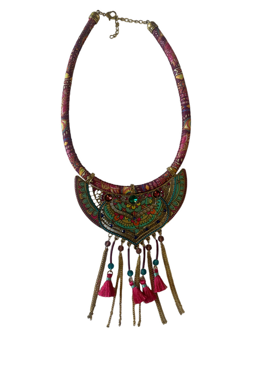 Embroidered Colourful Necklace